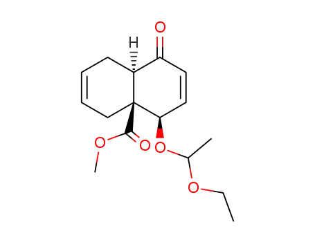 Molecular Structure of 127940-63-0 ((4R*,4aS*,8aR*)-4-(1-Ethoxy)ethoxy-4,4a,5,8-tetrahydro-4a-methoxycarbonyl-1(8aH)-naphthalenone)