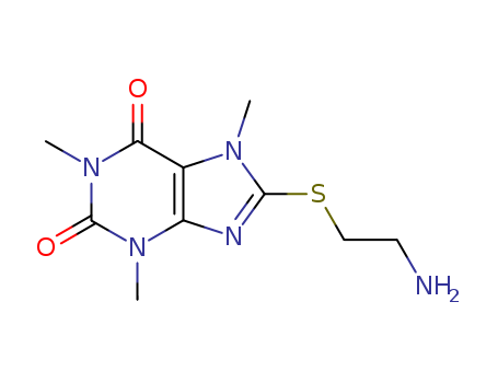 6493-24-9,8-[(2-aminoethyl)sulfanyl]-1,3,7-trimethyl-3,7-dihydro-1H-purine-2,6-dione,Caffeine,8-[(2-aminoethyl)thio]- (6CI,7CI,8CI)