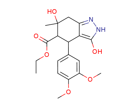 64670-44-6,ethyl (4S,5R,6S)-4-(3,4-dimethoxyphenyl)-6-hydroxy-6-methyl-3-oxo-2,4, 5,7-tetrahydro-1H-indazole-5-carboxylate,ethyl (4S,5R,6S)-4-(3,4-dimethoxyphenyl)-6-hydroxy-6-methyl-3-oxo-2,4, 5,7-tetrahydro-1H-indazole-5-carboxylate