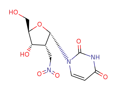 Molecular Structure of 64854-72-4 (1-[2-deoxy-2-(nitromethyl)pentofuranosyl]pyrimidine-2,4(1H,3H)-dione)