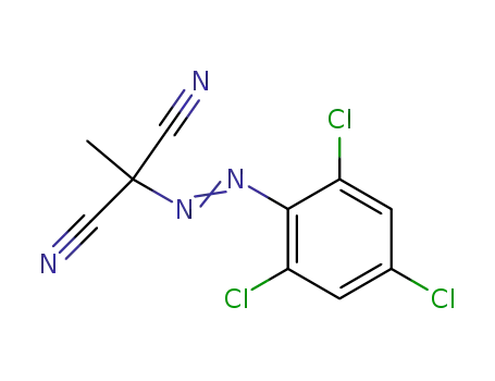 Molecular Structure of 64691-76-5 (methyl[(E)-(2,4,6-trichlorophenyl)diazenyl]propanedinitrile)
