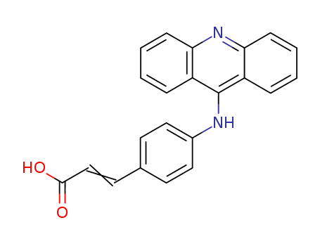 64895-08-5,3-[p-(9-Acridinylamino)phenyl]propenoic acid,p-(9-Acridinylamino)cinnamic acid;2-Propenoic acid,3-(4-(9-acridinylamino)phenyl);CINNAMIC ACID,p-(9-ACRIDINYLAMINO);