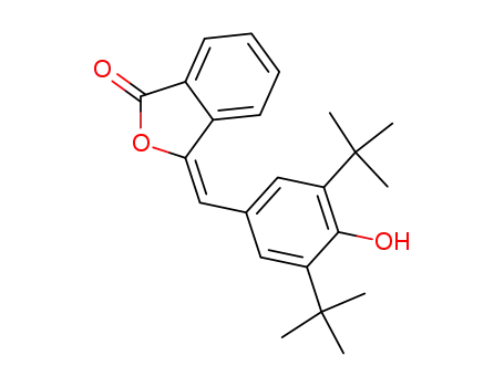 Molecular Structure of 69574-13-6 ((3E)-3-[(3,5-di-tert-butyl-4-hydroxyphenyl)methylidene]-2-benzofuran-1(3H)-one)