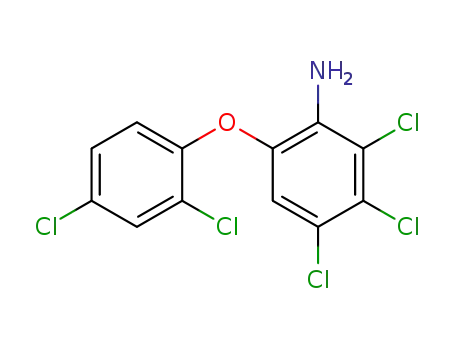 Molecular Structure of 64630-64-4 (2,3,4-trichloro-6-(2,4-dichlorophenoxy)aniline)