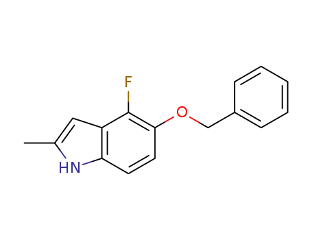Molecular Structure of 649736-47-0 (4-Fluoro-2-methyl-5-(phenylmethoxy)-1H-indole)