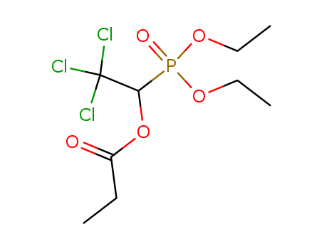 69440-58-0,Propionic acid 2,2,2-trichloro-1-(diethoxyphosphinyl)ethyl ester,Propionicacid, ester with diethyl (2,2,2-trichloro-1-hydroxyethyl)phosphonate (6CI)