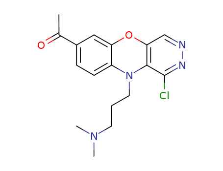 64610-62-4,7-Acetyl-1-chloro-10-(3-dimethylaminopropyl)-10H-pyridazino[4,5-b][1,4]benzoxazine,10H-Pyridazino[4,5-b][1,4]benzoxazine,ethanone deriv.