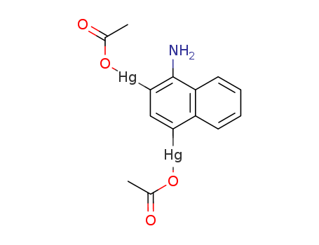 6952-87-0,mu-(4-aminonaphthalene-1,3-diyl-kappaC~1~:kappaC~3~)dimercury acetate (1:2),1-Naphthylamine,2,4-bis(acetoxymercuri)- (5CI); 1-Naphthalenamine, mercury complex; NSC 70842