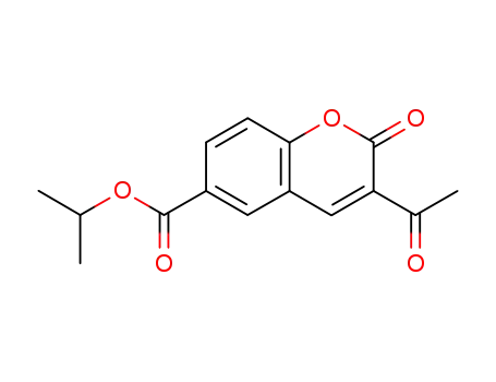 Molecular Structure of 6468-76-4 (3-Acetyl-2-oxo-α-chromene-6-carboxylic acid isopropyl ester)