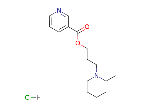 3-Pyridinecarboxylicacid, 3-(2-methyl-1-piperidinyl)propyl ester, hydrochloride (1:1)