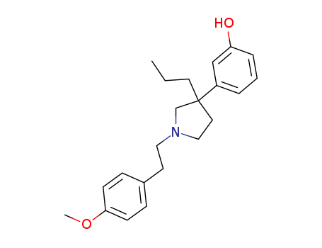 69745-68-2,3-[1-(4-Methoxyphenethyl)-3-propyl-3-pyrrolidinyl]phenol,3-[1-(4-methoxy-phenethyl)-3-propyl-pyrrolidin-3-yl]-phenol;3-(1-(p-Methoxyphenethyl)-3-propyl-3-pyrrolidinyl)phenol;Phenol,3-(1-(p-methoxyphenethyl)-3-propyl-3-pyrrolidinyl);