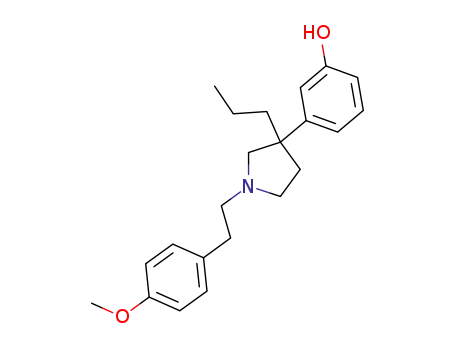 Molecular Structure of 69745-68-2 (3-[1-(4-Methoxyphenethyl)-3-propyl-3-pyrrolidinyl]phenol)