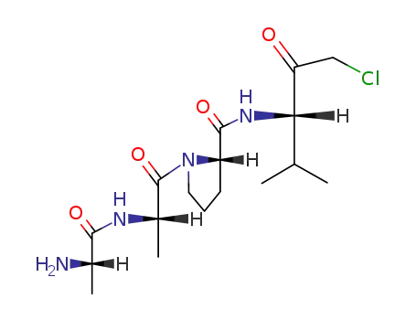 Molecular Structure of 90105-47-8 (ALA-ALA-PRO-VAL-CMK)