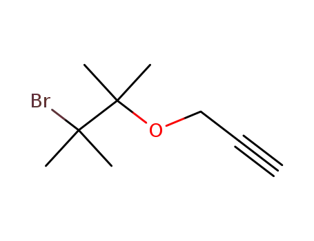 Molecular Structure of 118652-82-7 (2-Bromo-2,3-dimethyl-3-(2-propyn-1-yloxy)butane)