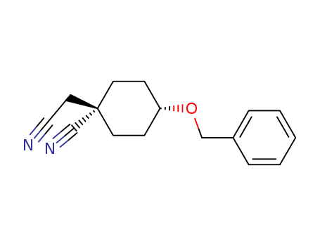 Cyclohexaneacetonitrile, 1-cyano-4-(phenylmethoxy)-,cis- cas  69857-51-8