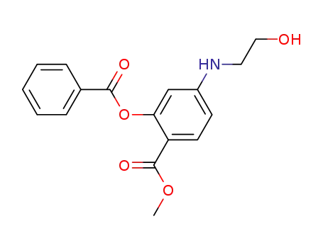 Molecular Structure of 6964-98-3 (methyl 2-(benzoyloxy)-4-[(2-hydroxyethyl)amino]benzoate)