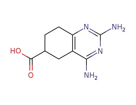 Molecular Structure of 6974-25-0 (2,4-DiaMino-5,6,7,8-tetrahydro-6-quinazolinecarboxylic Acid)