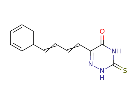 Molecular Structure of 69830-31-5 (6-(4-phenylbuta-1,3-dien-1-yl)-3-thioxo-3,4-dihydro-1,2,4-triazin-5(2H)-one)