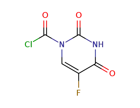 Molecular Structure of 65202-29-1 (1(2H)-Pyrimidinecarbonylchloride,5-fluoro-3,4-dihydro-2,4-dioxo-(9CI))