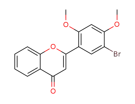 Molecular Structure of 6971-19-3 (2-(5-bromo-2,4-dimethoxy-phenyl)chromen-4-one)