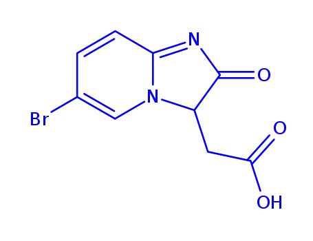 Molecular Structure of 653599-23-6 (6-Bromo-2,3-dihydro-2-oxoimidazo[1,2-a]pyridine-3-acetic acid)