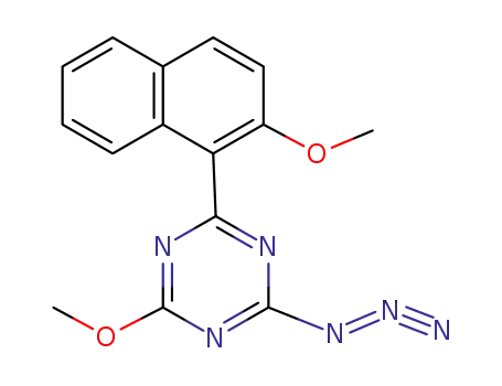 Molecular Structure of 65103-10-8 (1-[4-methoxy-6-(2-methoxynaphthalen-1-yl)-1,3,5-triazin-2-yl]triaza-1,2-dien-2-ium)