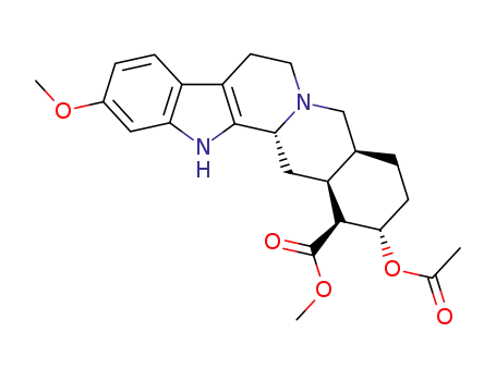 Molecular Structure of 1360-56-1 (Yohimban-16-carboxylicacid, 17-(acetyloxy)-11-methoxy-, methyl ester, (16b,17a)- (9CI))