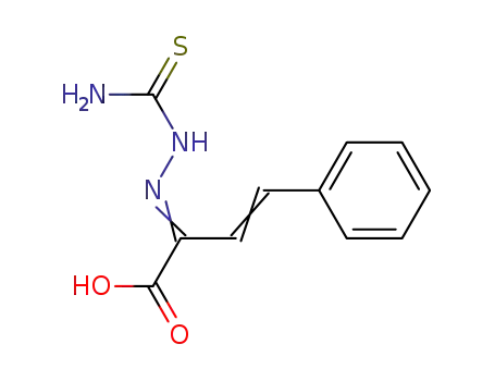 Molecular Structure of 6961-77-9 ((2Z,3E)-2-(2-carbamothioylhydrazinylidene)-4-phenylbut-3-enoic acid)