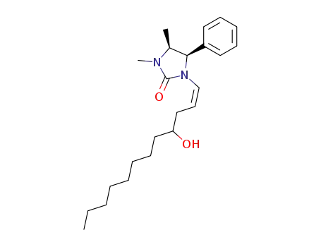 Molecular Structure of 92720-99-5 (2-Imidazolidinone,
1-[(1Z,4S)-4-hydroxy-1-dodecenyl]-3,4-dimethyl-5-phenyl-, (4S,5R)-)