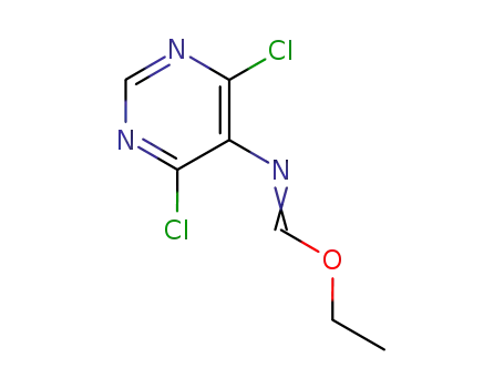 Molecular Structure of 6959-83-7 (ethyl (4,6-dichloropyrimidin-5-yl)imidoformate)
