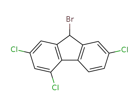 Molecular Structure of 7012-19-3 (9-bromo-2,4,7-trichloro-9H-fluorene)