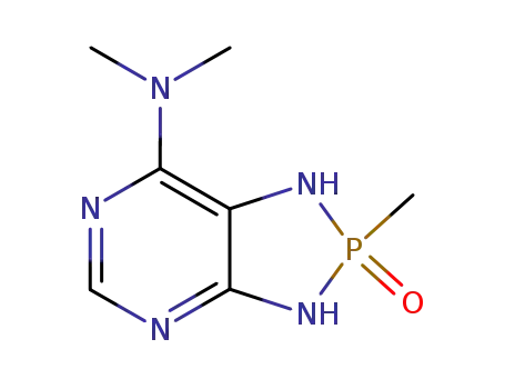 Molecular Structure of 7025-58-3 (N,N,2-trimethyl-2,3-dihydro-1H-[1,3,2]diazaphospholo[4,5-d]pyrimidin-7-amine 2-oxide)