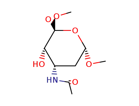 Molecular Structure of 69975-46-8 (dimethyl 3-(acetylamino)-2,3-dideoxyhexopyranosiduronate)
