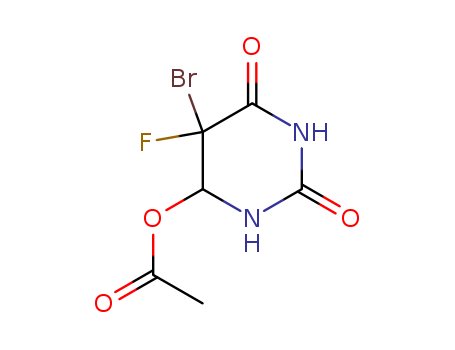 2,4(1H,3H)-Pyrimidinedione,6-(acetyloxy)-5-bromo-5-fluorodihydro- cas  69907-70-6