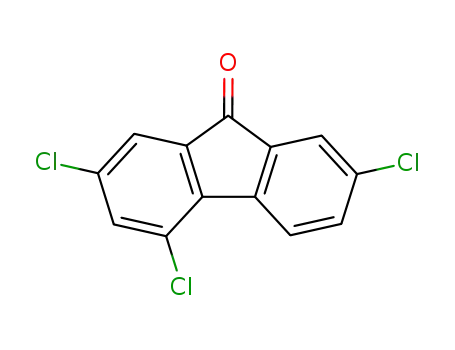 Molecular Structure of 1785-27-9 (2,4,7-trichloro-9H-fluoren-9-one)