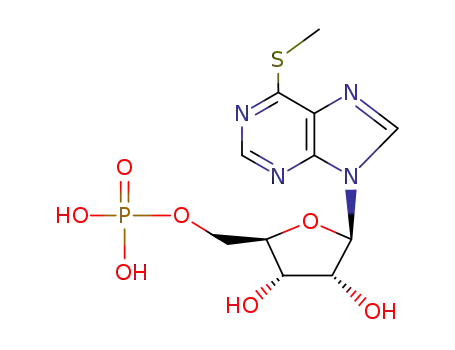 Molecular Structure of 7021-52-5 (6-methylthiopurine ribonucleoside-5'-phosphate)