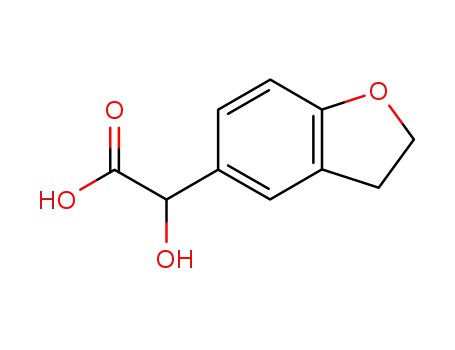 Molecular Structure of 69999-15-1 (2,3-Dihydro-alpha-hydroxy-5-benzofuranacetic acid)