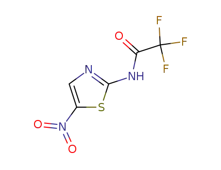 Molecular Structure of 659-13-2 (2,2,2-trifluoro-N-(5-nitro-1,3-thiazol-2-yl)acetamide)
