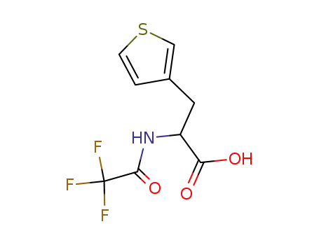 Molecular Structure of 70629-16-2 (3-thiophen-3-yl-N-(trifluoroacetyl)alanine)
