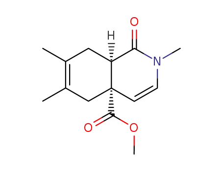 Molecular Structure of 70569-66-3 (cis-4a,5,8,8a-Tetrahydro-4a-methoxycarbonyl-2,6,7-trimethyl-1(2H)-isoquinolone)