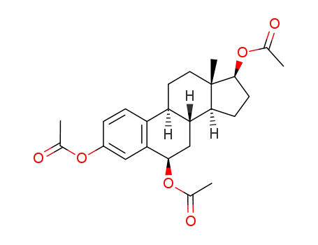 Molecular Structure of 6944-48-5 (Estra-1,3,5(10)-triene-3,6,17-triol, triacetate, (6beta,17beta)-)