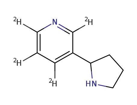Molecular Structure of 66148-18-3 (NORNICOTINE-2,4,5,6-D4 (PYRIDINE-D4))