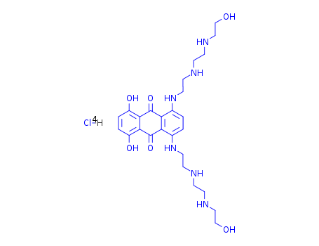 9,10-Anthracenedione,1,4-dihydroxy-5,8-bis[[2-[[2-[(2-hydroxyethyl)amino]ethyl]amino]ethyl]amino]-,hydrochloride (1:4)