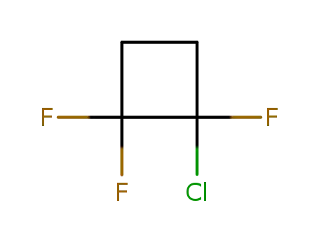 Molecular Structure of 661-71-2 (1-CHLORO-1,2,2-TRIFLUOROCYCLOBUTANE)