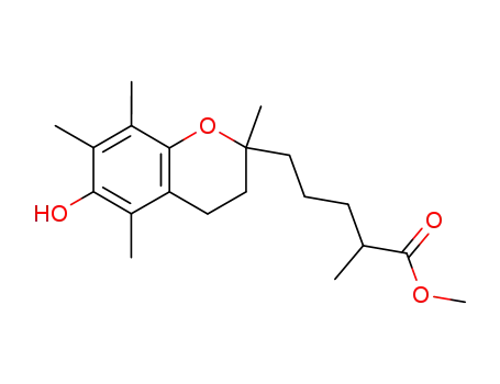 Molecular Structure of 7047-69-0 (5-(6-HYDROXY-2,5,7,8-TETRAMETHYL-CHROMAN-2-YL)-2-METHYL-PENTANOIC ACID METHYL ESTER)