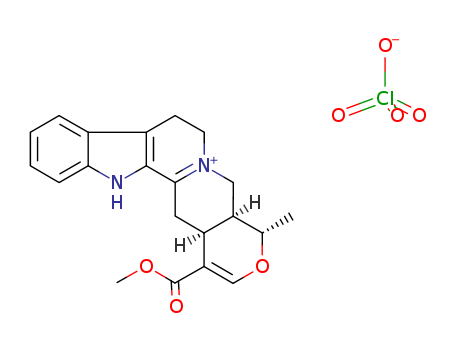 (19alpha)-3,4,16,17-Tetradehydro-16-(methoxycarbonyl)-19-methyloxayohimbanium perchlorate