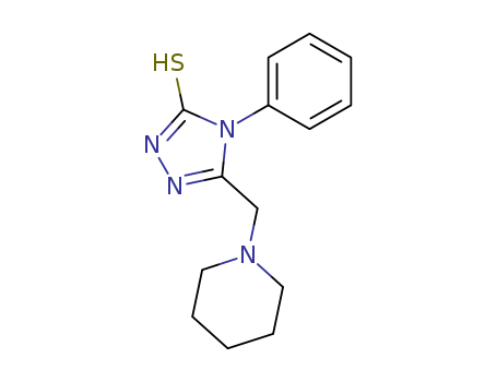 3H-1,2,4-Triazole-3-thione,2,4-dihydro-4-phenyl-5-(1-piperidinylmethyl)-