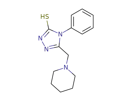 Molecular Structure of 65924-80-3 (4-PHENYL-5-(PIPERIDIN-1-YLMETHYL)-4H-1,2,4-TRIAZOLE-3-THIOL)