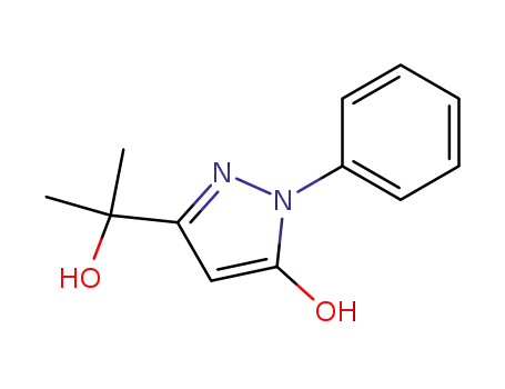 Molecular Structure of 70498-84-9 (5-(2-hydroxypropan-2-yl)-2-phenyl-1,2-dihydro-3H-pyrazol-3-one)