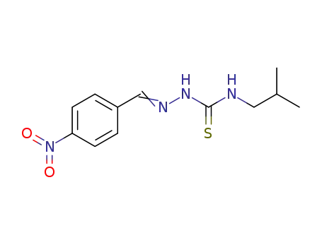 Molecular Structure of 6622-84-0 (N-(2-methylpropyl)-2-(4-nitrobenzylidene)hydrazinecarbothioamide)